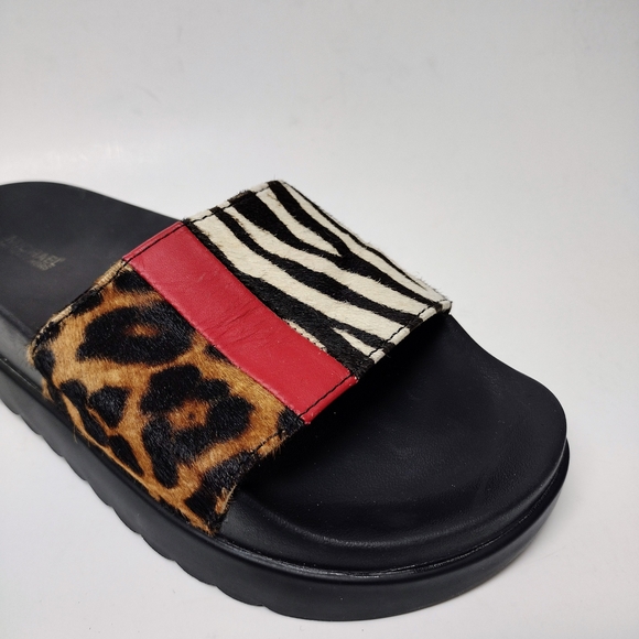 MICHAEL KORS, leather , Sabine Slide Printed Haircalf Size Women's US 7M - Picture 5 of 7